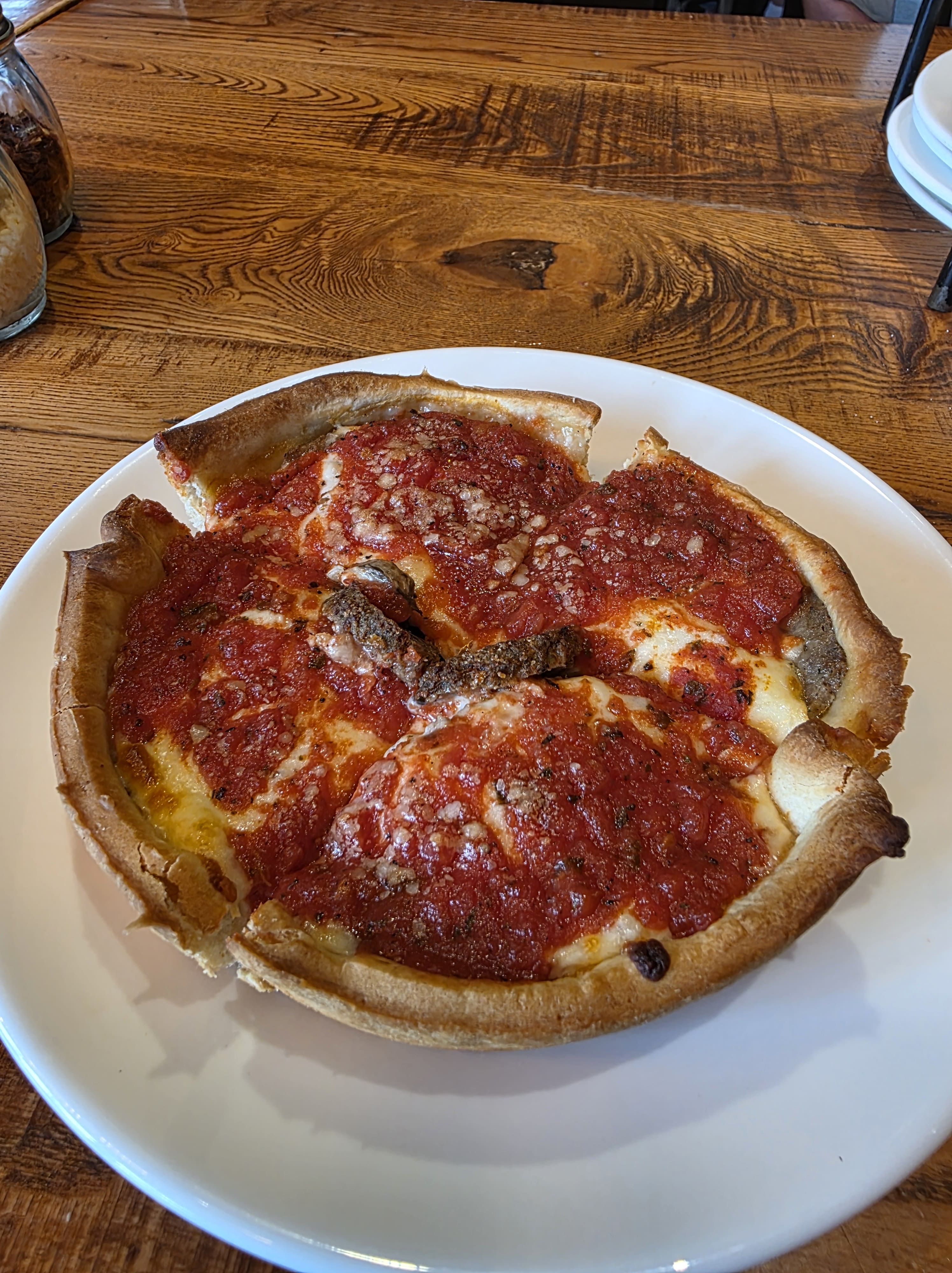 16 Best Things to Visit In Chicago 9 a pizza on a plate